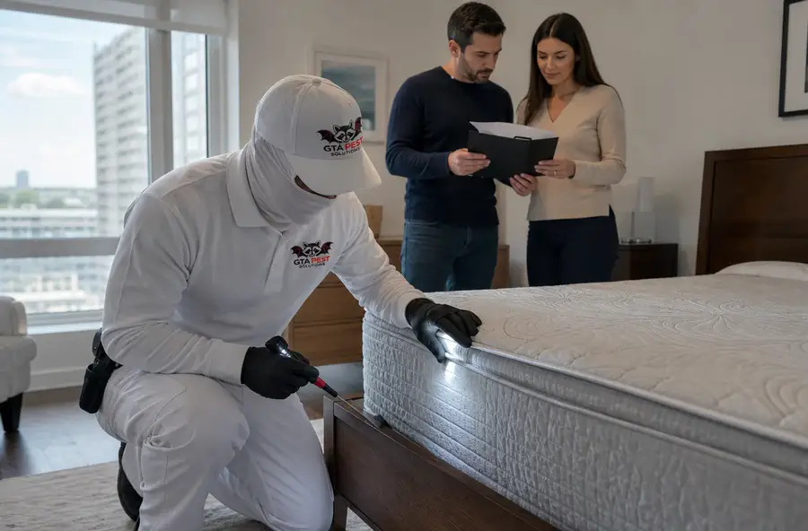 Professional bed bug treatment in an Ontario rental property
