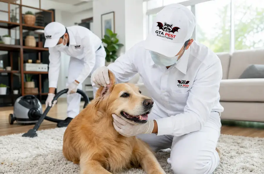 Flea treatment in a home with pets